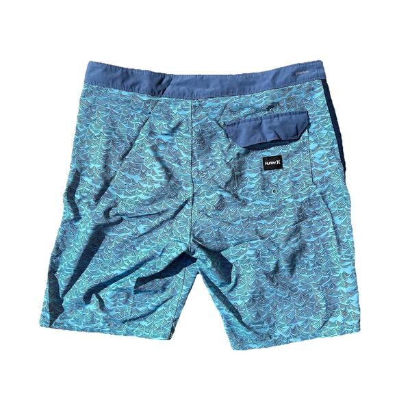 Hurley Men's Phantom Sleepy Hollow 20" Boardshorts Size 34 Blue Glaze Swim Short - Picture 2 of 8